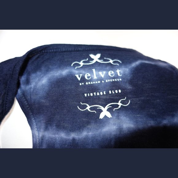 Velvet Blue Tie Dye Dress - size M - Picture 3 of 13